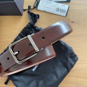 D&G Men's Belt Red Brown Size 95